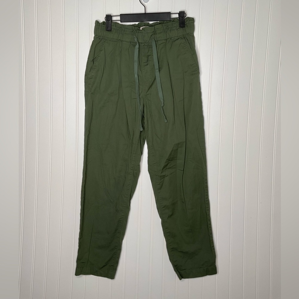 Loft Straight Leg Drawstring Pants Small 100% Cotton